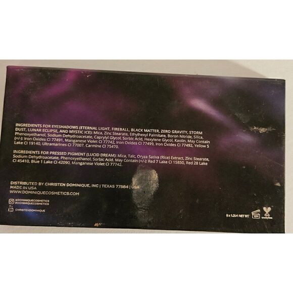 Dominique Cosmetics Eye Celestial Thunder *Palette Declutter Sale* "As Is" GUC - Picture 5 of 6